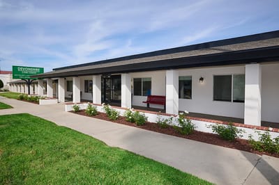 Exterior view of Devonshire Care Center building