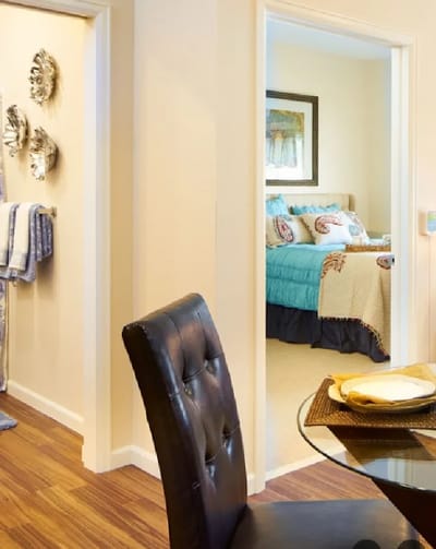 Private bedroom in a senior living facility