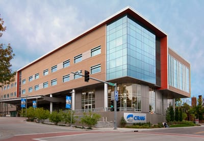 Exterior view of Craig Hospital with modern architecture