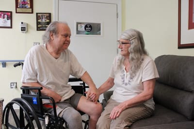 Residents enjoying a moment together in a common area
