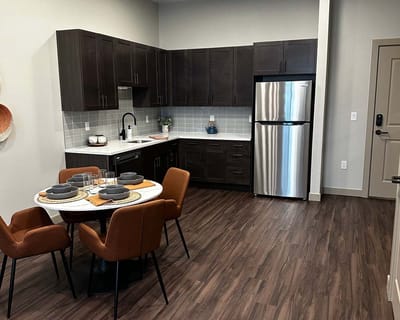 Modern kitchenette in a residential living space
