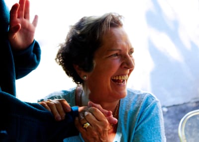 Resident laughing and enjoying a moment of joy