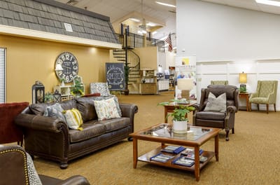 Interior common area with seating and decor