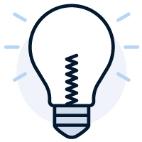 Light bulb icon symbolizing ideas