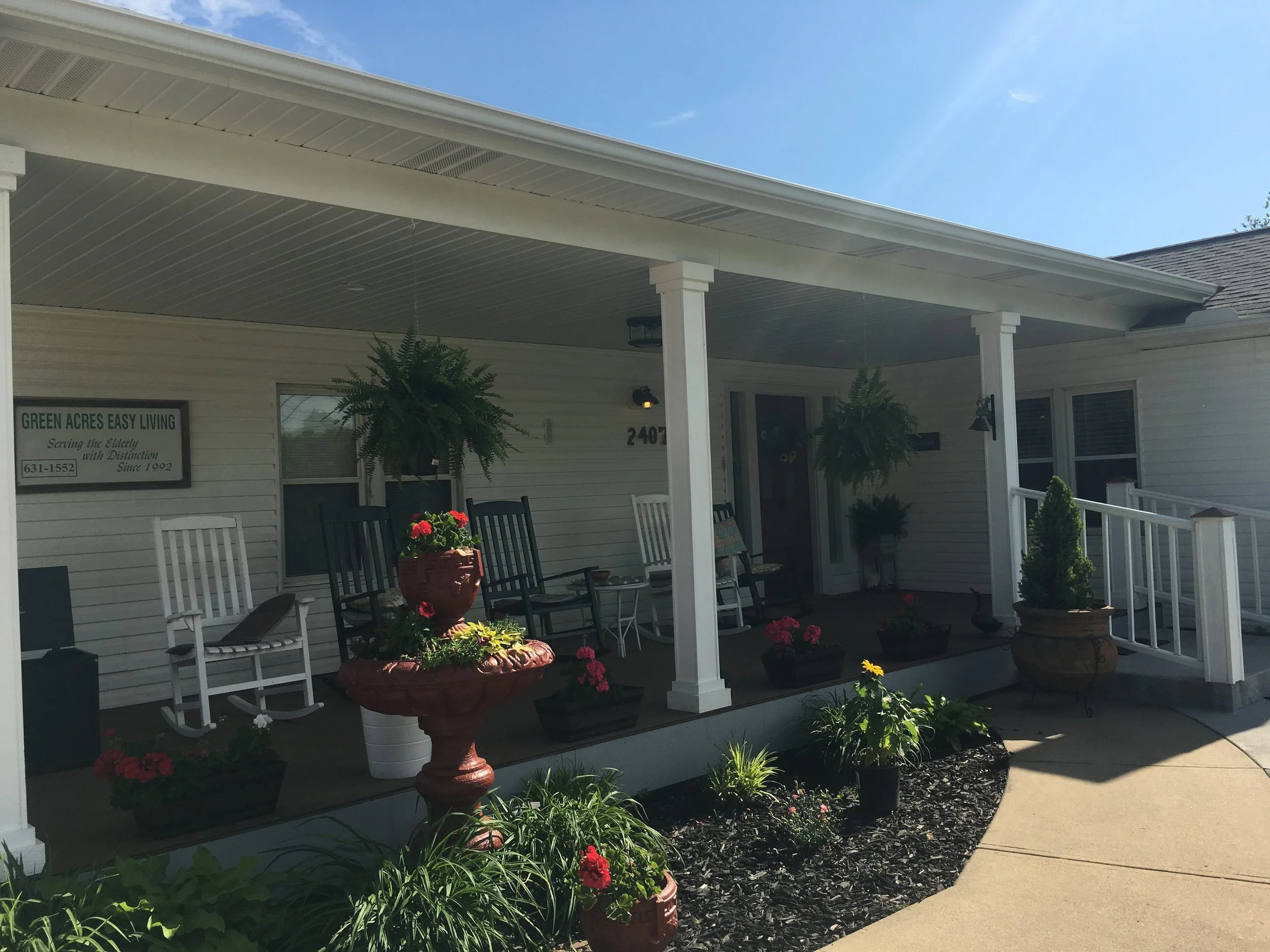 Exterior view of Green Acres Easy Living entrance