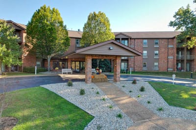 Exterior view of Autumn Ridge Assisted Living entrance