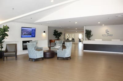 Interior of the City Creek Assisted Living lobby