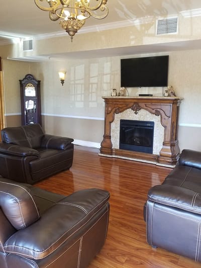 Cozy interior lounge with comfortable seating