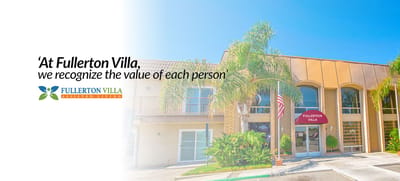 Exterior view of Fullerton Villa assisted living facility