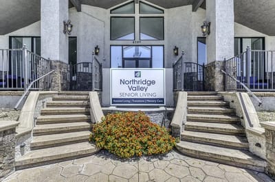 Exterior view of Northridge Valley Senior Living entrance