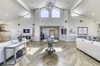 Interior view of the Northridge Valley Senior Living common area