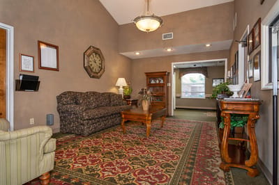 Cozy common area with furniture and decor
