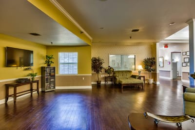 Interior common area of the facility with seating