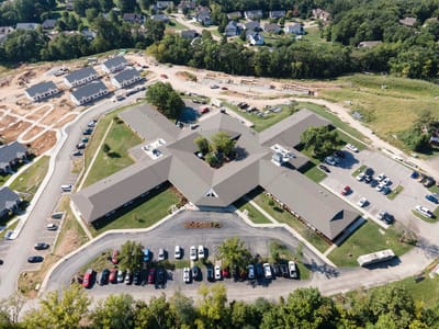 Aerial view of St Andrew's facility and surrounding area