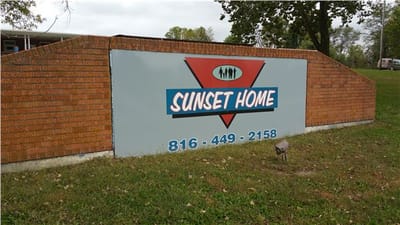 Signage for Sunset Home facility