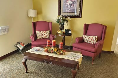 Cozy common area with comfortable seating and decor