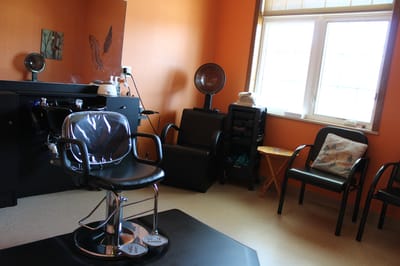 Interior view of a hair salon at the facility
