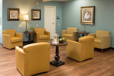 Comfortable seating area in a common room