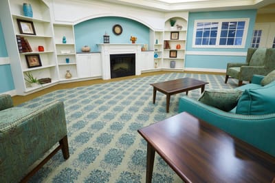Cozy common area with seating and decor