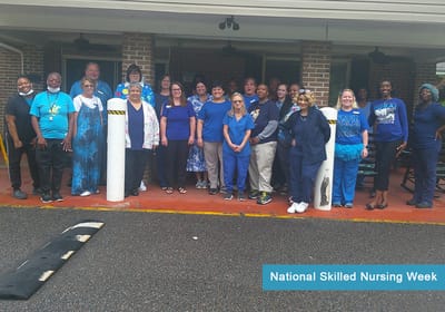 Staff group photo during National Skilled Nursing Week