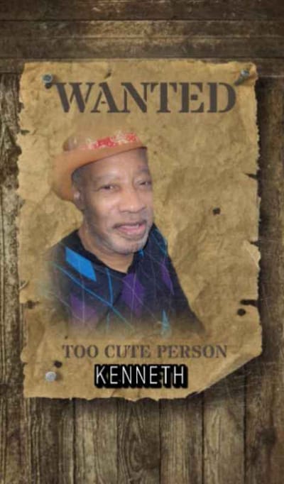 A humorous 'Wanted' poster for Kenneth