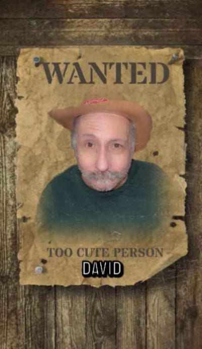 Wanted poster of a man named David