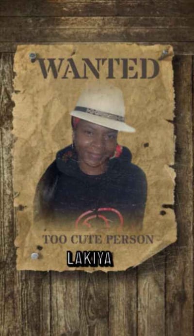 Decorative wanted poster with a person photo