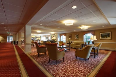 Cozy common area with seating and decor