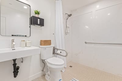 Accessible bathroom in a senior living facility