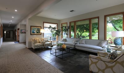 Bright common area with comfortable seating