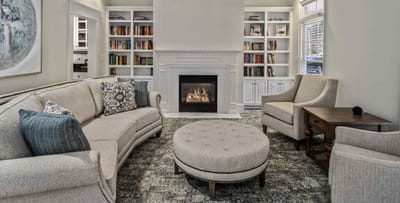 Comfortable living room in the facility