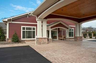Exterior view of the Life Care Center of Hixson entrance