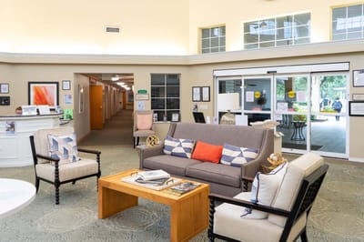 Cozy common area with seating and decor