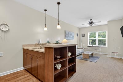 Bright and inviting living space in a senior facility