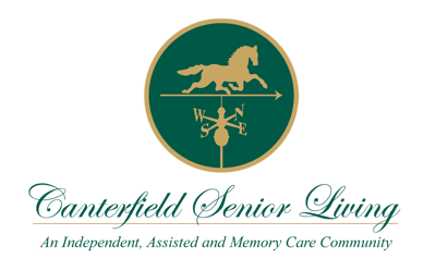 Canterfield Senior Living logo with horse weathervane