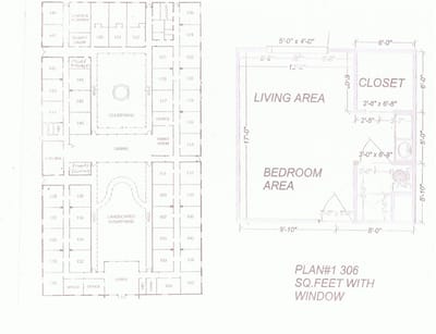 Architectural floor plan with layout details