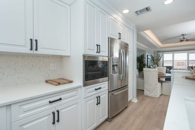 Bright kitchen area with modern appliances
