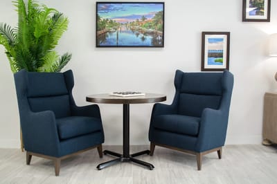 Comfortable seating area in a modern facility interior