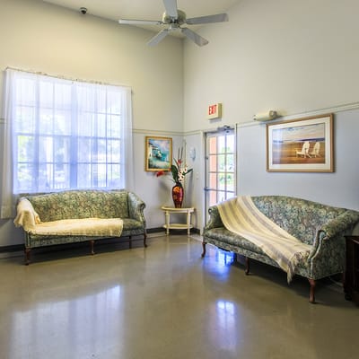 Comfortable seating area in a common space