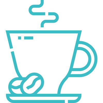Stylized cup of coffee icon