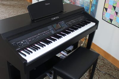 Digital piano in a facility interior space