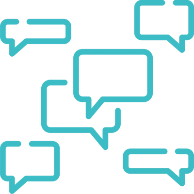 Graphic illustration of speech bubbles