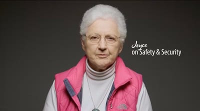 Portrait of a woman discussing safety and security.