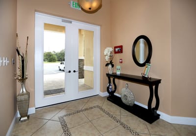 Interior entryway with decorative elements