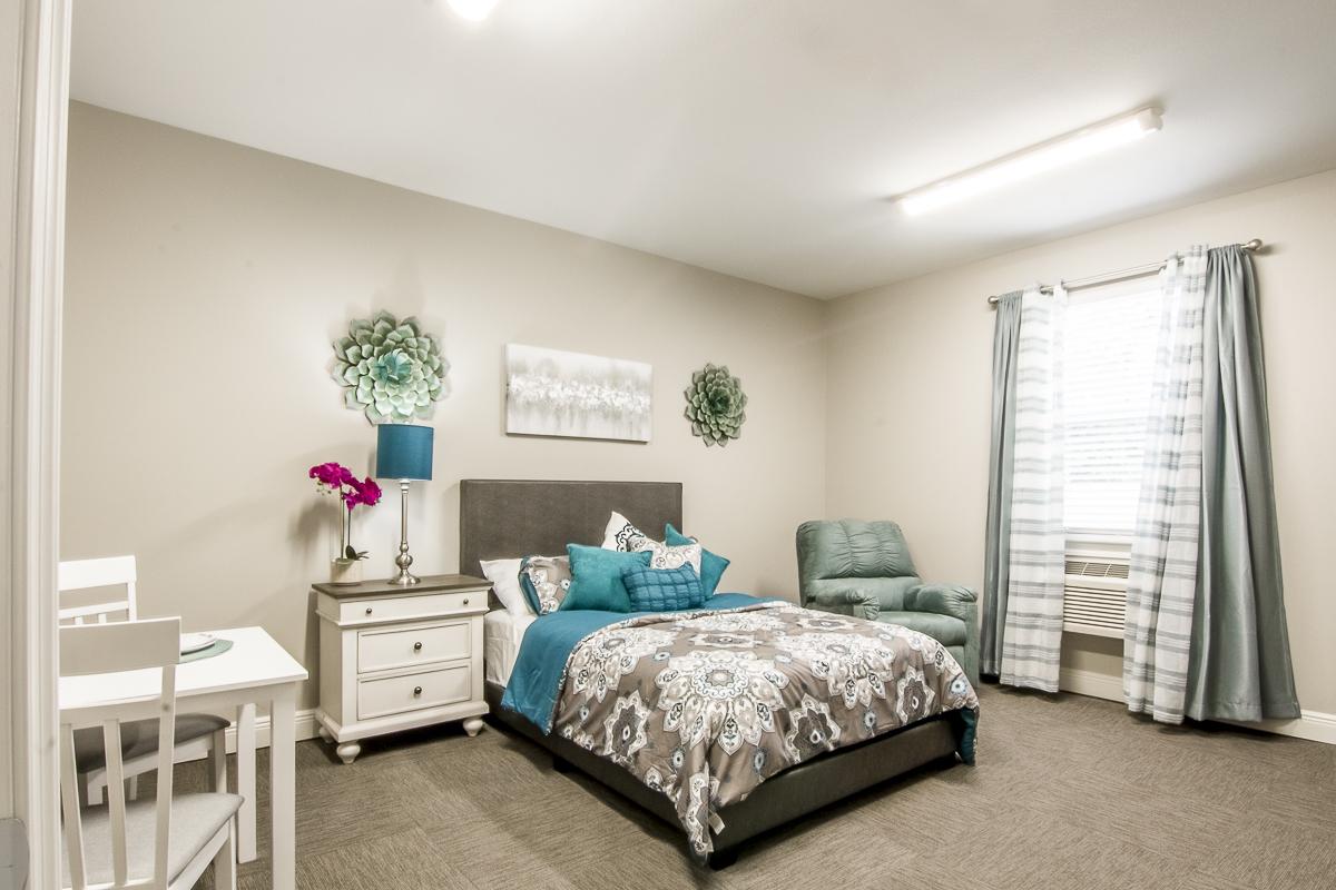 Cozy resident room with decorative elements
