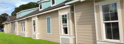 Exterior view of the nursing home building