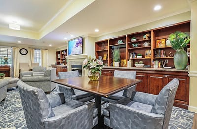 Common area with seating and decor