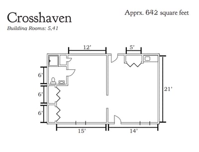 Architectural floor plan of a building layout