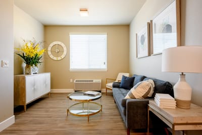 Bright interior lounge area with comfortable seating
