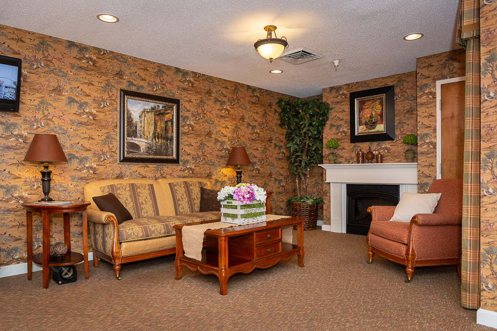 Cozy common area with seating and decor